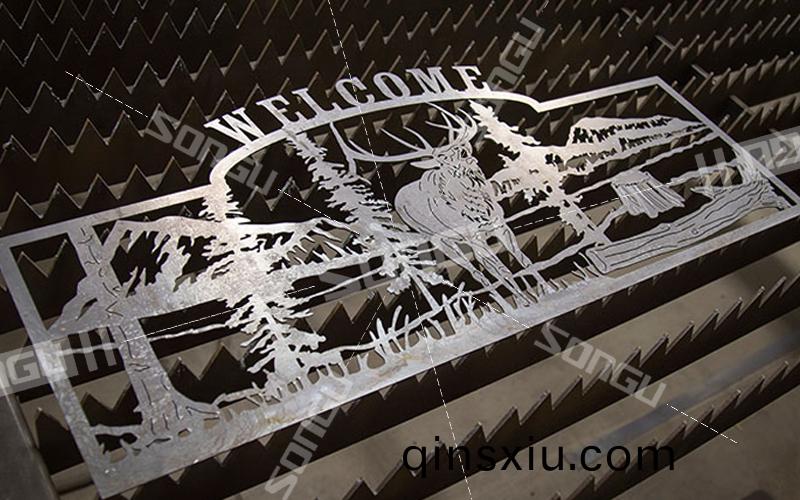 大(da)功率光纖激光切割(ge)機切割樣品